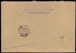 3rd Reich Kriegsmarine Navy WMA Gifhorn Registered Feldpost Cover 59722