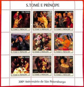 A3439 - SAO TOME & PRINCE ERROR MISSPERF: 2003, St. Petersburg, art,...-