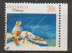 Australia SG 1179a FU - booklet stamp bottom right imperf...