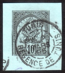 1893, Tunisia, 10c, Used Envelope Cut