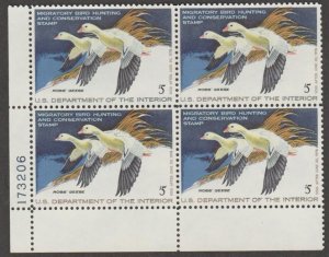 U.S. Scott #RW44 Duck Stamp - Mint NH Plate Block