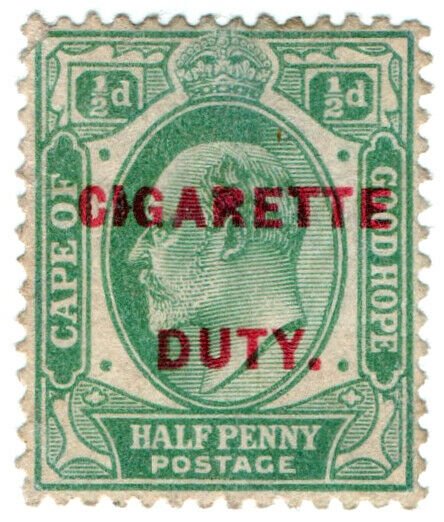 (I.B) Cape of Good Hope Revenue : Cigarette Duty ½d