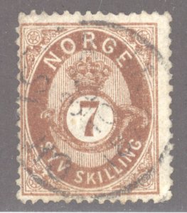 Norway, Scott #21, Used