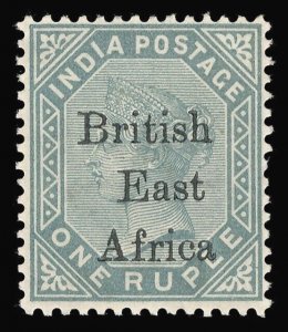 British East Africa 1896 QV 1r slate MLH. SG 59. Sc 66.