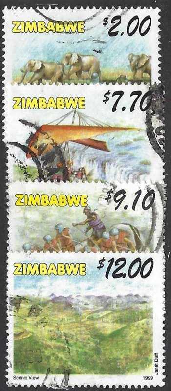 pb3375 Zimbabwe 824, 826-28 used, cv 2.90 bin $1.30