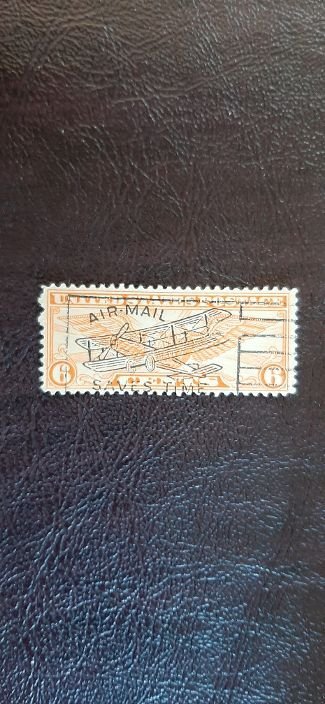 US Scott # C19; used 6c Airmail from 1934; VF center; fancy cancel
