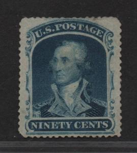 $US Sc#39 M/VF no gum, small faults, Weiss Cert, Cv. $1200