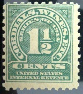 Scott #RE19 - 1 1/2c Green - Cordials, Wine, Etc. Stamps - MNH - 1914