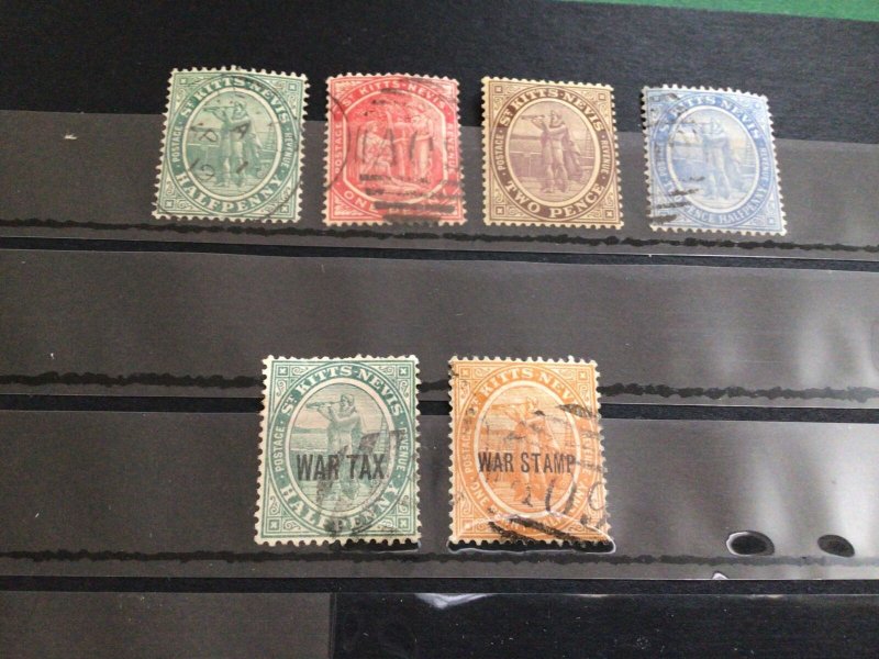 Saint Kitts  Nevis  1905 - 1918 mounted mint &  used  vintage Stamps  Ref 61957 