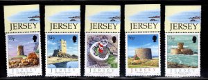 Jersey  Scott 1178-1182 MNH** Tower set with labels