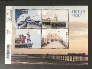 GB QEII 2014 British Piers Miniature Sheet with Barcode SG MS3641 Superb U/M