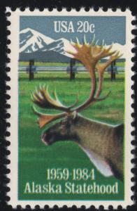 SC#2066 20¢ Alaska Statehood, 25th Anniversary Single (1984) MNH