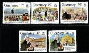 GUERNSEY SG410/4 1987 BICENTENARY OF JHON WESLEY'S VISIT MNH