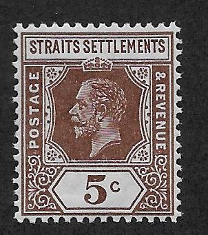 STRAITS SETTLEMENTS SC# 187a FVF/MLH