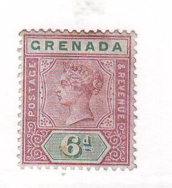 Grenada Sc 44 1895 6d Victoria stamp mint