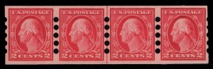 MOMEN: US #482 LINE STRIP MAILOMETER TYPE IV MINT OG NH XF PF CERT LOT #85870