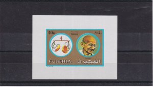 Fujeira 1973 -  Personalities/Ghandi Mini Sheet - Mi-1311 - Imperf - MNH 