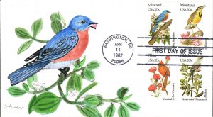 #1953-2002 Birds - Flowers Ham FDC Set