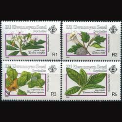 SEYCHELLES-Z.E.S. 1990 - Scott# 173-6 Plants Set of 4 NH