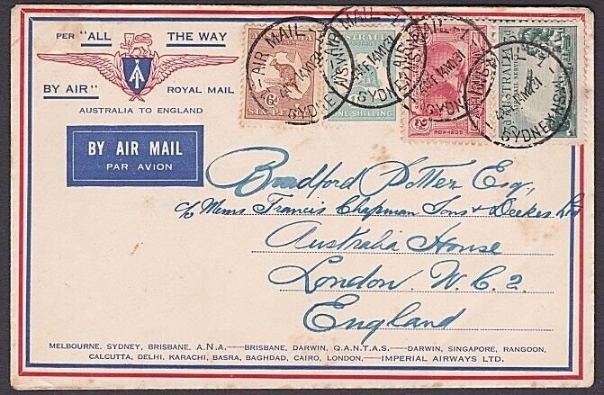 AUSTRALIA 1931 (May) 2nd Experimental flight cover to UK....................P125