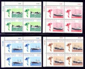 FAROE ISL - Plate Block Collection #24 - 196, Cat. $778.40