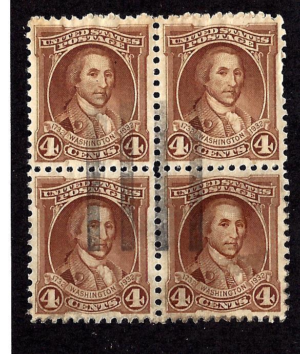 709 Used... Block of 4... SCV $1.00