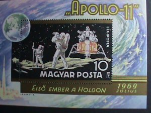 HUNGARY STAMP:1971-SC#C312  AMERICAN ASTRONAUTS ON MOON MNH S/S SHEET-VF