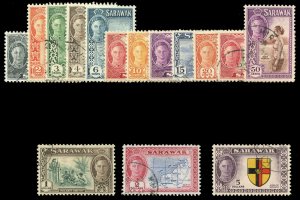 Sarawak 1950 KGVI Pictorial set complete very fine used. SG 171-185. Sc 180-194.