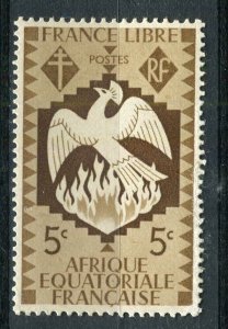 FRENCH COLONIES; EQUATORIAL Africa 1941 Phoenix MINT MNH unmounted 5c.