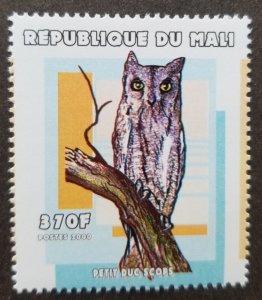 Mali Birds Of Africa Eurasian Scops Owl 2000 Bird Of Prey Fauna (stamp) MNH