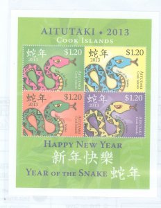 Aitutaki #599 Mint (NH)  (Fauna)