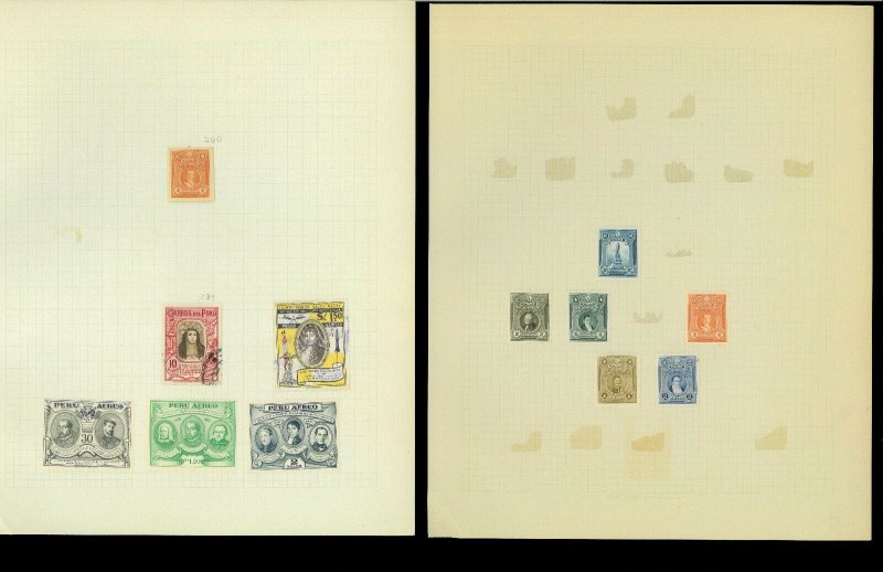 Peru 1894-1976 Mostly Mint, some Used Hinged on Blank Pages