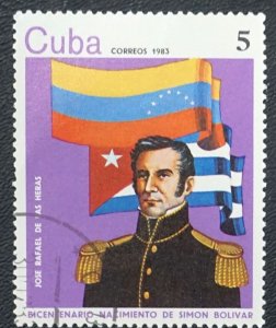 CUBA Sc# 2592  SIMON BOLIVAR explorer 5c 1983  used / cto