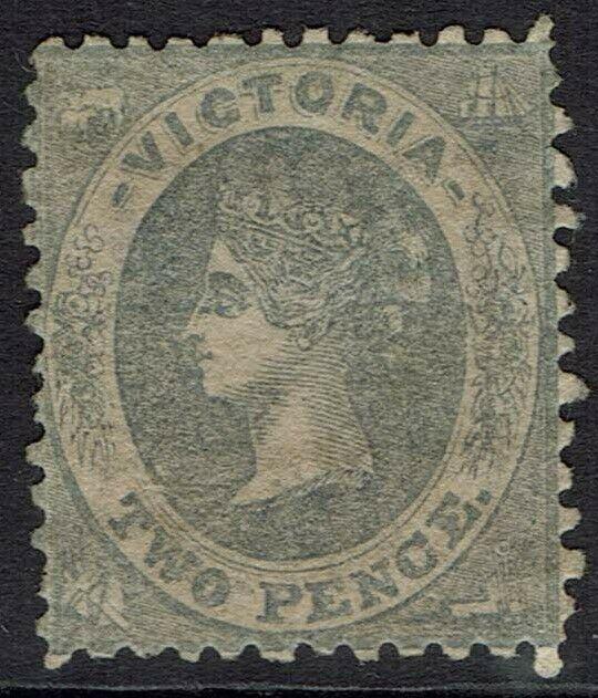 VICTORIA 1860 QV EMBLEMS 2D WMK THREE PENCE NO GUM 