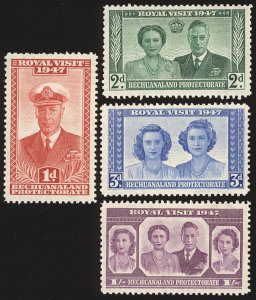 BECHUANALAND Sc 143-46 VF/MNH- 1947 - Royal British Family - Complete Set