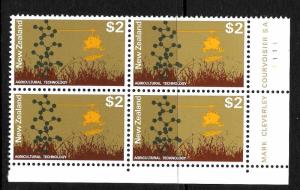 NEW ZEALAND  1970   $2   PICTORIAL   MNH   PLATE  BLK 4 #1111