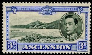 ASCENSION SG42, 3d black & ultramarine, LH MINT. Cat £100. P.13½. 