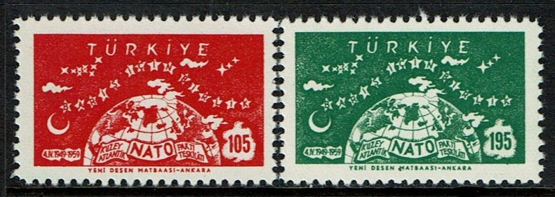 Turkey Scott 1436-37 MNH NATO - 1959