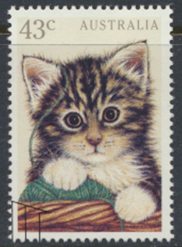 Australia SG 1300 Used  Domestic Pets Cat 1991   SC# 1222 w/ fdc see scan