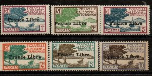 New Caledonia 217-222 Mint Hinged