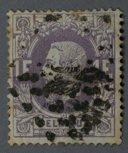 Belgium #36 Used Fine Classic Dots Cancel HRM OG and Oxidation on Back