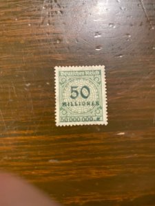 Germany SC 289 MNH 50m Mk (Dull Olive Green) Large Number (8) VF/XF