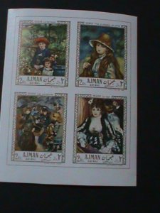 AJMAN-AIRMAIL-WORLD FAMOUS ARTS PAINTING- NATIONAL GALLERY-MNH  IMPERF S/S