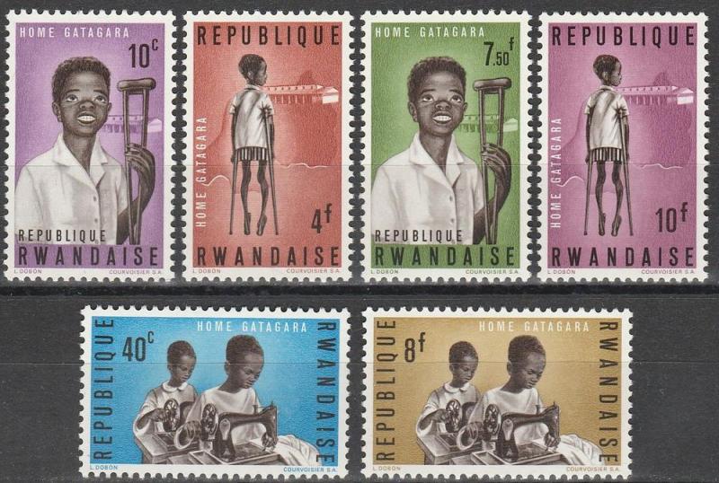 Rwanda #70-5  MNH F-VF CV $3.65  (SU3309)