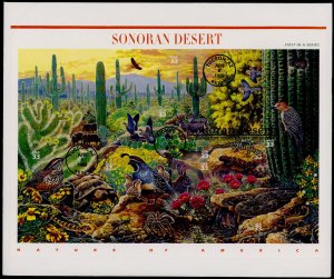 USA 3293 on FDC - Sonoran Desert, Flowers, Birds, Reptiles, Birds, Tortise