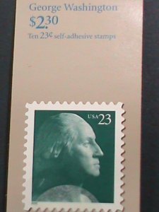 ​UNITED STATES-2001-SC#3468a -GEORGE WASHINGTON COMPLETE BOOKLET OF 10 STAMPS-