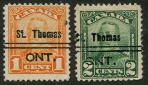 Canada Precancel ST. THOMAS 1-149, 1-150