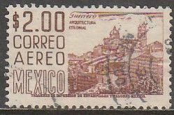 MEXICO C220Hi, $2 1950 Definitive Perf 11 1/2 X 11 Scarce variety Used (1563)