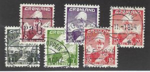 Greenland SC#1-6 used F-VF...in Demand!