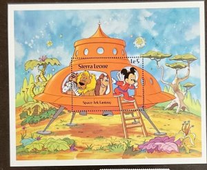 Sierra Leone Disney Space Ark  Fantasy Souvenir Sheet 1983